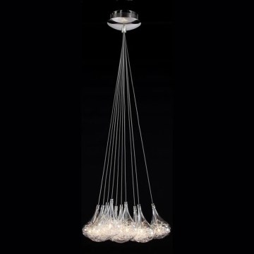 Searchlight - Ljuskrona med textilsladd 10xG4/20W/230V skinande krom