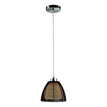 Searchlight - Ljuskrona med textilsladd 1xE27/60W/230V diameter 19 cm svart