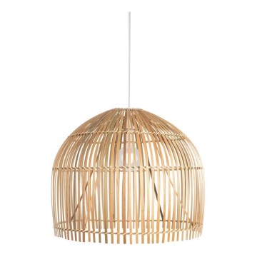 Searchlight - Ljuskrona med textilsladd BALI 1xE27/60W/230V diameter 60 cm Bambu