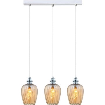 Searchlight - Ljuskrona med textilsladd PIRITA 3xE14/40W/230V