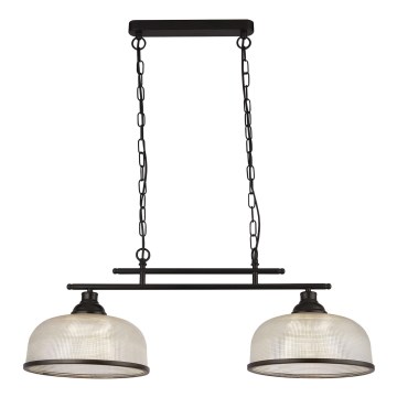 Searchlight - Ljuskrona på kedja BISTRO 2xE27/60W/230V svart