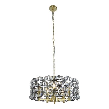 Searchlight - Ljuskrona på kedja IRIS 5xE14/60W/230V diameter 48 cm mässing