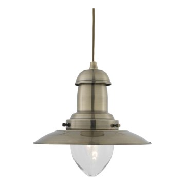 Searchlight - Pendellampa på vajer FISHERMAN 1xE27/60W/230V mässing