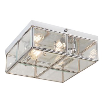 Searchlight - Taklampa FLUSH 2xE14/40W/230V skinande krom