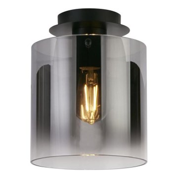 Searchlight - Taklampa SWEDEN 1xE27/60W/230V Ø 22 cm svart/rökfärgad