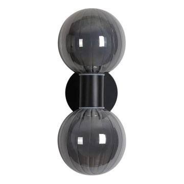 Searchlight - Vägglampa LUMINSPHERE 2xG9/7W/230V svart