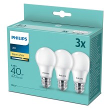 SED 3x LED Glödlampa Philips E27/5,5W/230V 2700K