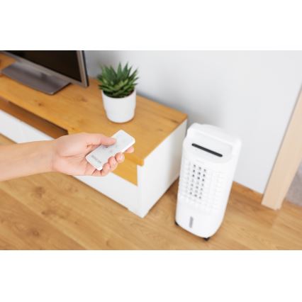 Sencor - Bärbar luftkylare med LED-display 3-i-1 45W/230V vit + fjärrkontroll