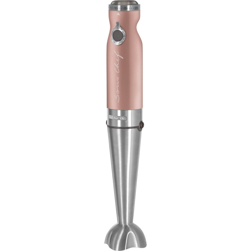 Sencor - Stavmixer 4-i-1 1200W/230V rostfritt stål/roséguld