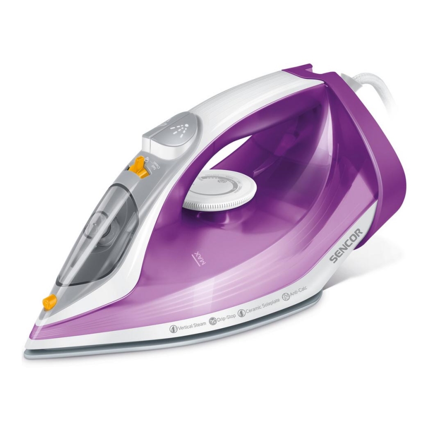 Sencor - Ångstrykjärn 2400W/230V lila/vit