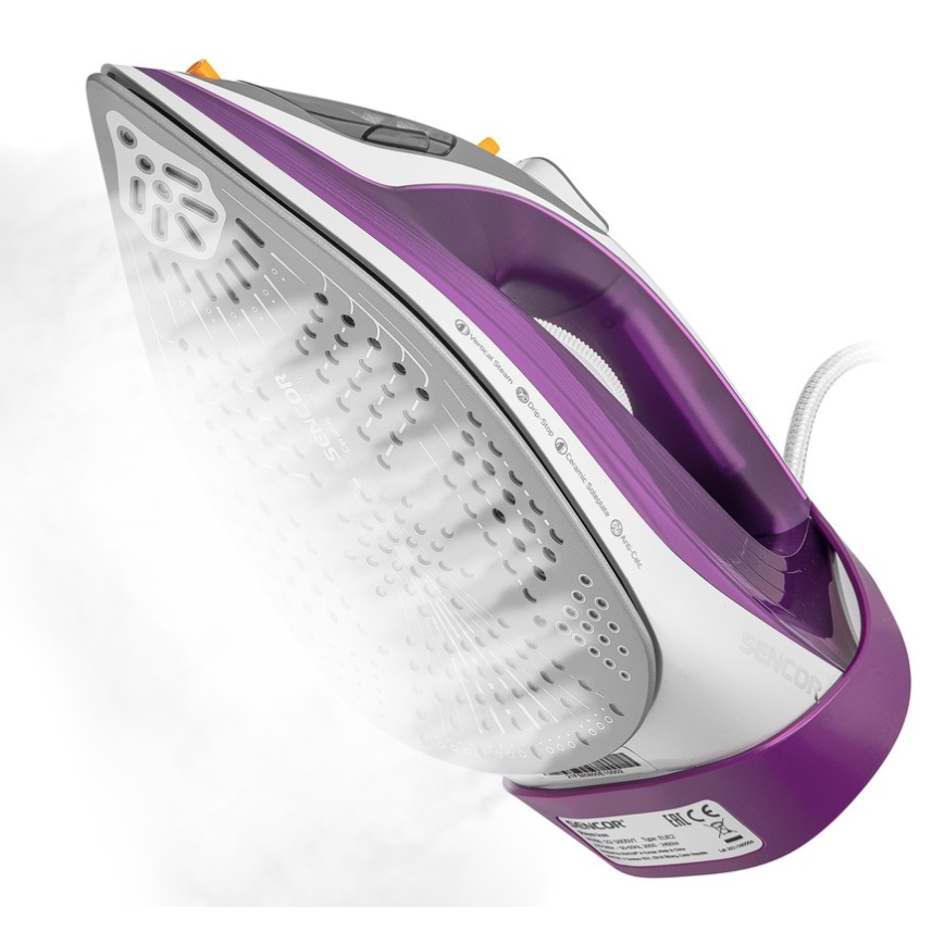 Sencor - Ångstrykjärn 2400W/230V lila/vit