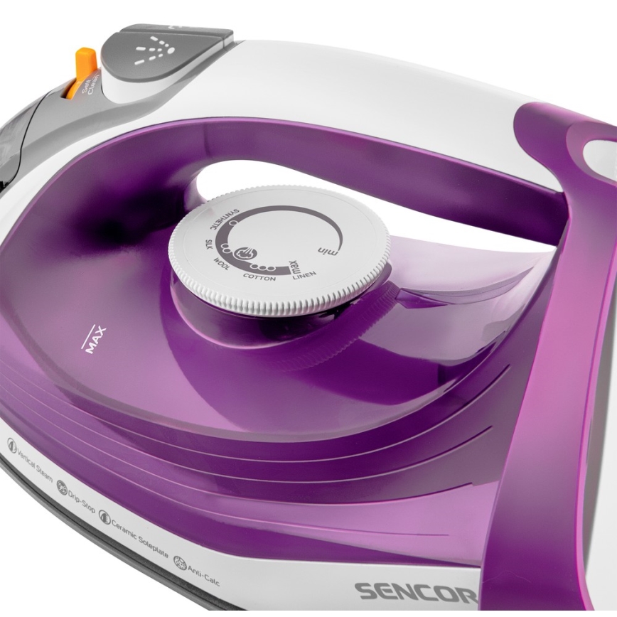 Sencor - Ångstrykjärn 2400W/230V lila/vit
