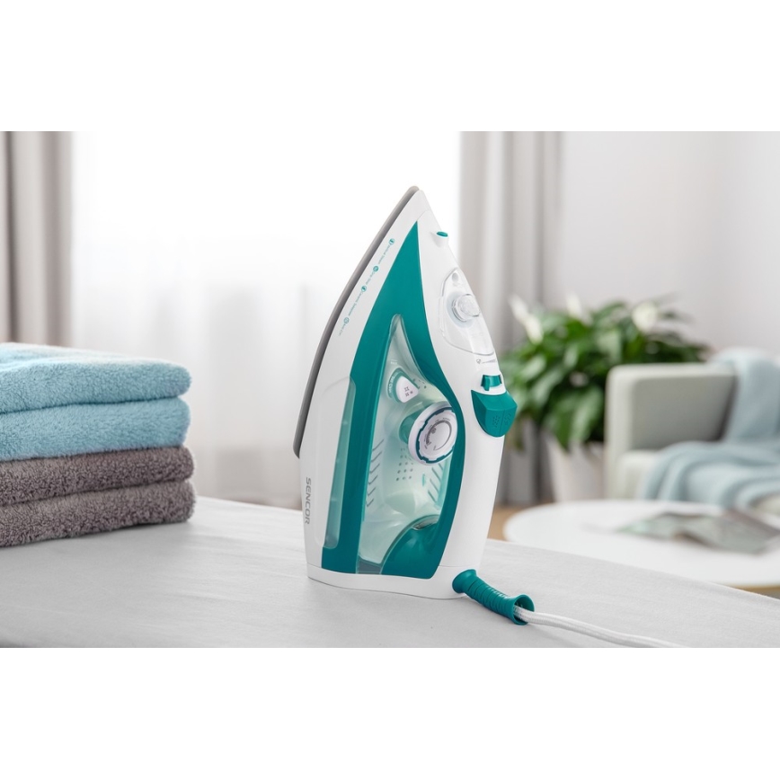 Sencor - Ångstrykjärn 2600W/230V turkos/vit