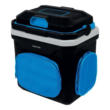Sencor - Bärbar bilkylbox 24 l 60W/12V/230V svart/blå