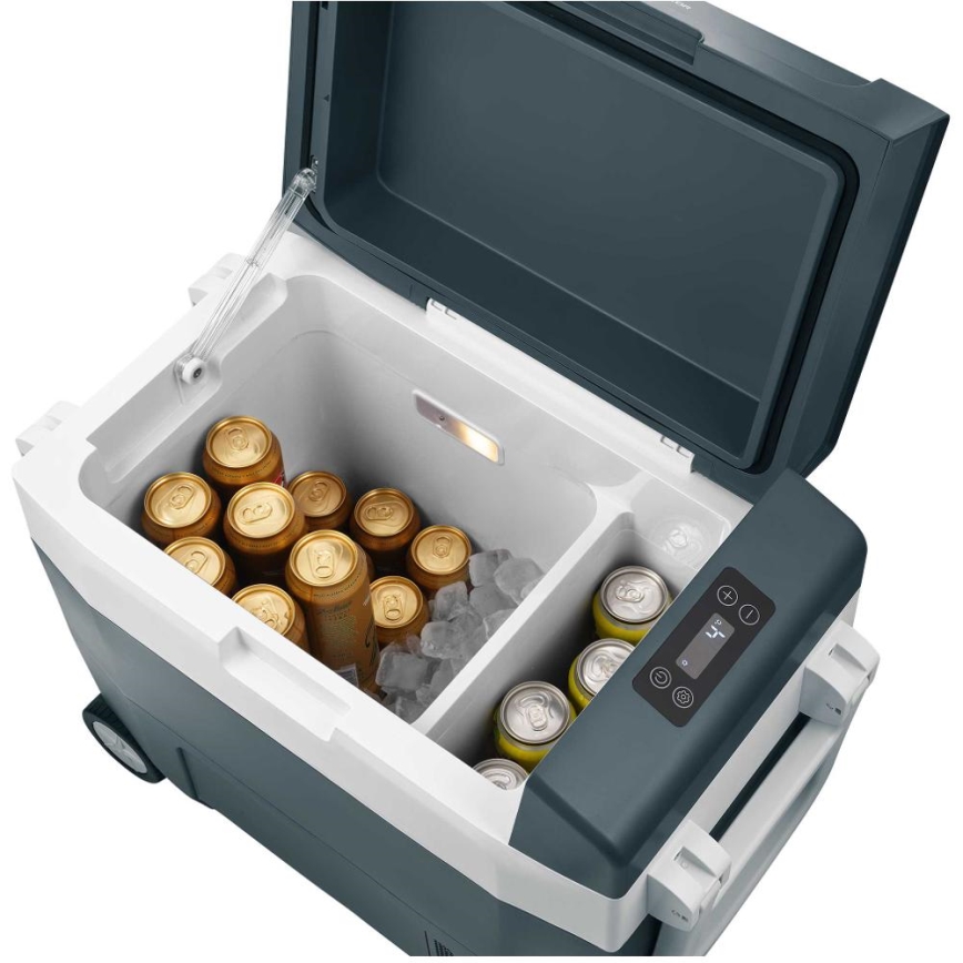 Sencor - Bärbar kompressorkylbox 55 l 70W/12V/230V blå/vit