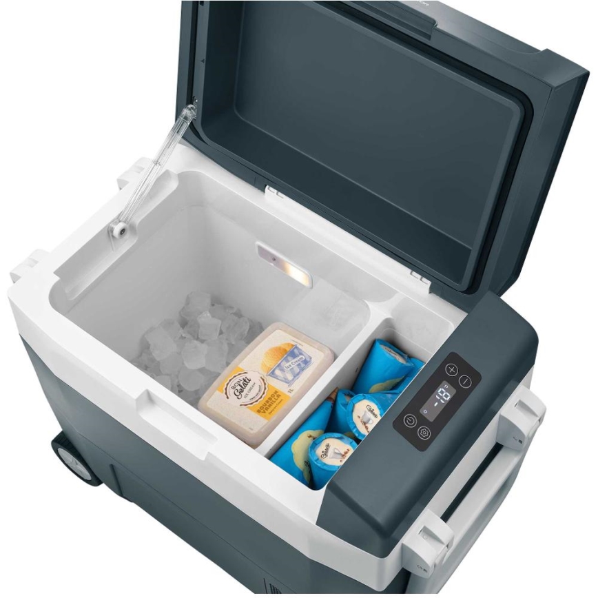Sencor - Bärbar kompressorkylbox 55 l 70W/12V/230V blå/vit