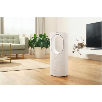 Sencor - Bladfri golvfläktar 50W/230V vit + fjärrkontroll