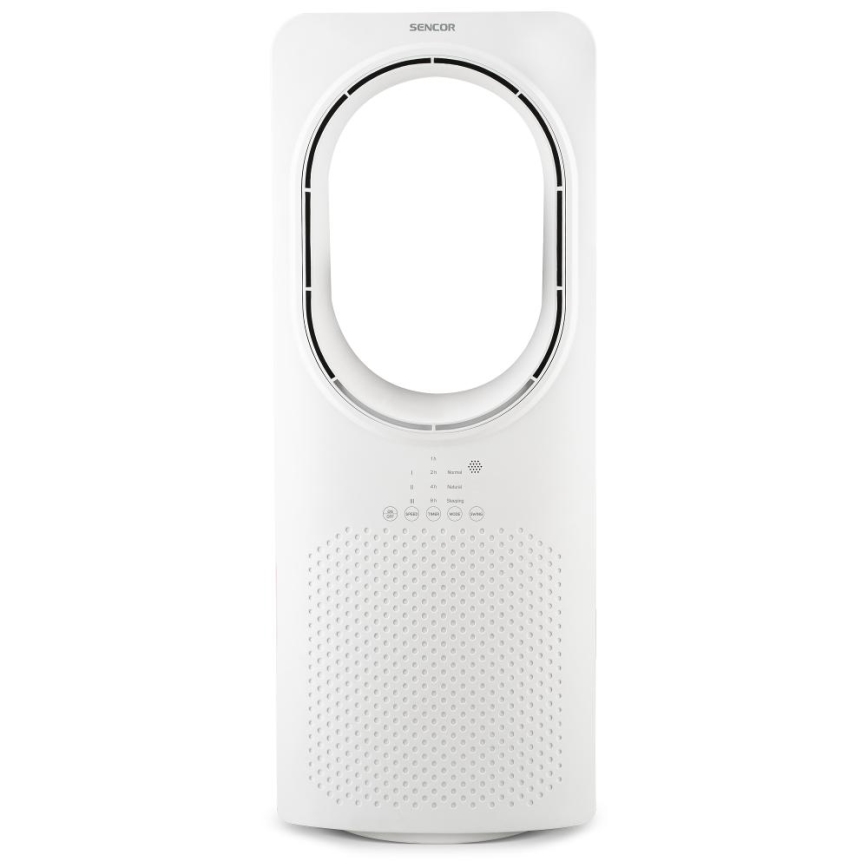Sencor - Bladfri golvfläktar 50W/230V vit + fjärrkontroll
