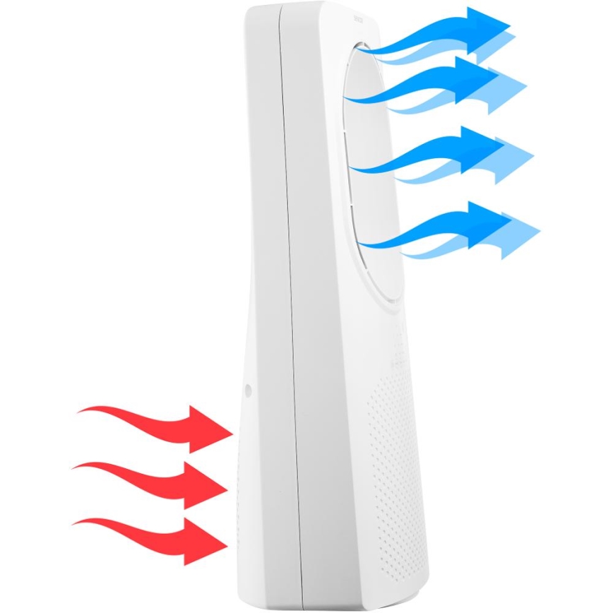 Sencor - Bladfri golvfläktar 50W/230V vit + fjärrkontroll