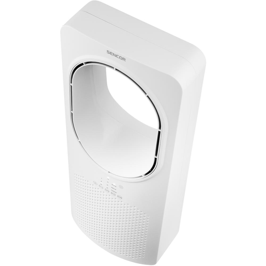 Sencor - Bladfri golvfläktar 50W/230V vit + fjärrkontroll