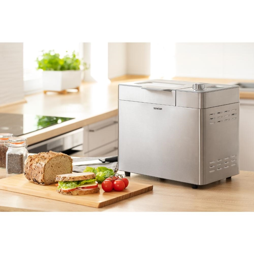 Sencor - Brödmaskin 550W/230V matt krom