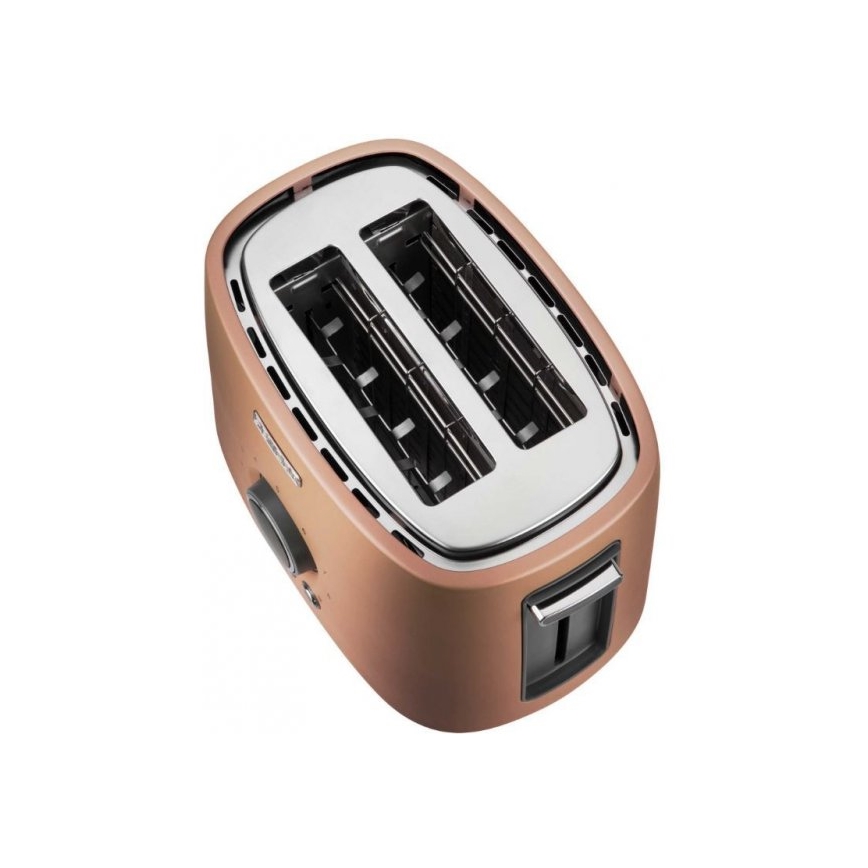 Sencor - Brödrost för 2 skivor med integrerad grill, 1000W/230V, kopparfärgad