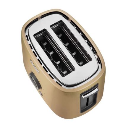 Sencor - Brödrost för 2 skivor med värmegaller, 1000 W/230 V, beige