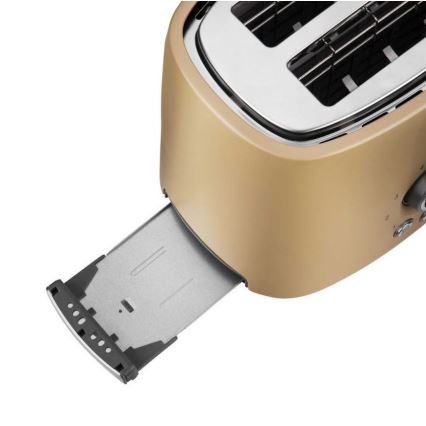 Sencor - Brödrost för 2 skivor med värmegaller, 1000 W/230 V, beige