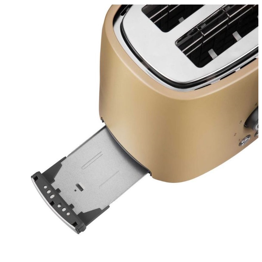 Sencor - Brödrost för 2 skivor med värmegaller, 1000 W/230 V, beige