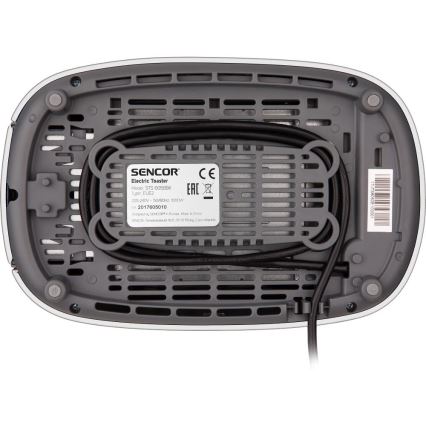Sencor - Brödrost för 2 skivor med värmegaller 1000W/230V antracit