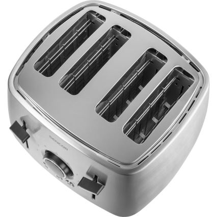 Sencor - Brödrost för 4 skivor 1600W/230V matt krom