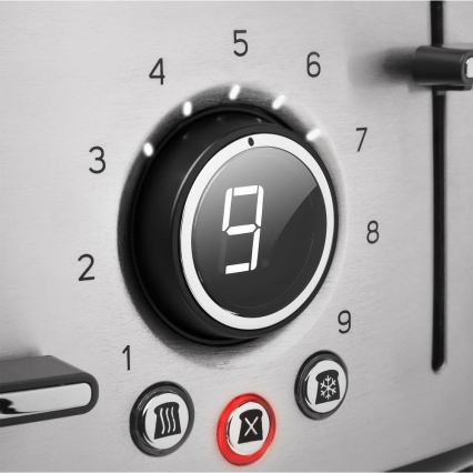 Sencor - Brödrost för 4 skivor 1600W/230V matt krom