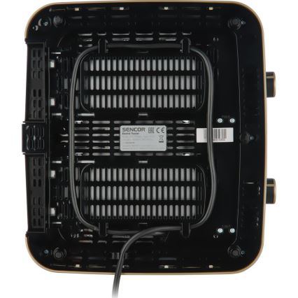Sencor - Brödrost för fyra skivor 1600W/230V svart/beige
