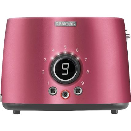 Sencor - Brödrost med 2 fack och värmegaller 1000W/230V rosa