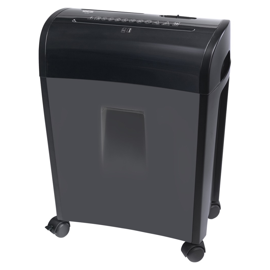 Sencor - CD och Pappersförstörare A4 volym 14 l 230V svart