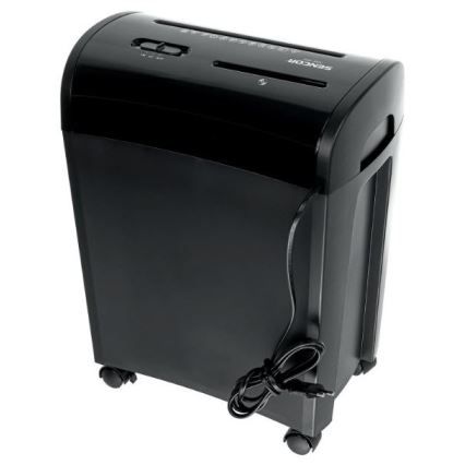 Sencor - CD och Pappersförstörare A4 volym 14 l 230V svart