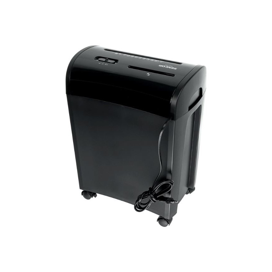 Sencor - CD och Pappersförstörare A4 volym 14 l 230V svart