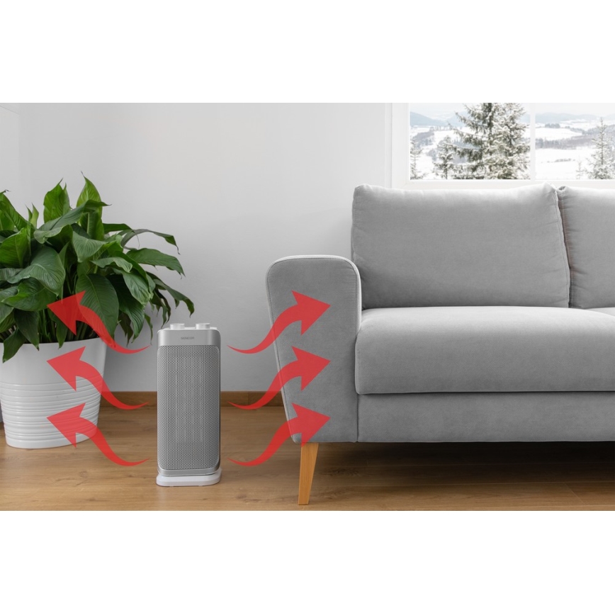 Sencor - Ceramisk fläkt med värmefunktion och termostat 1000/2000W/230V