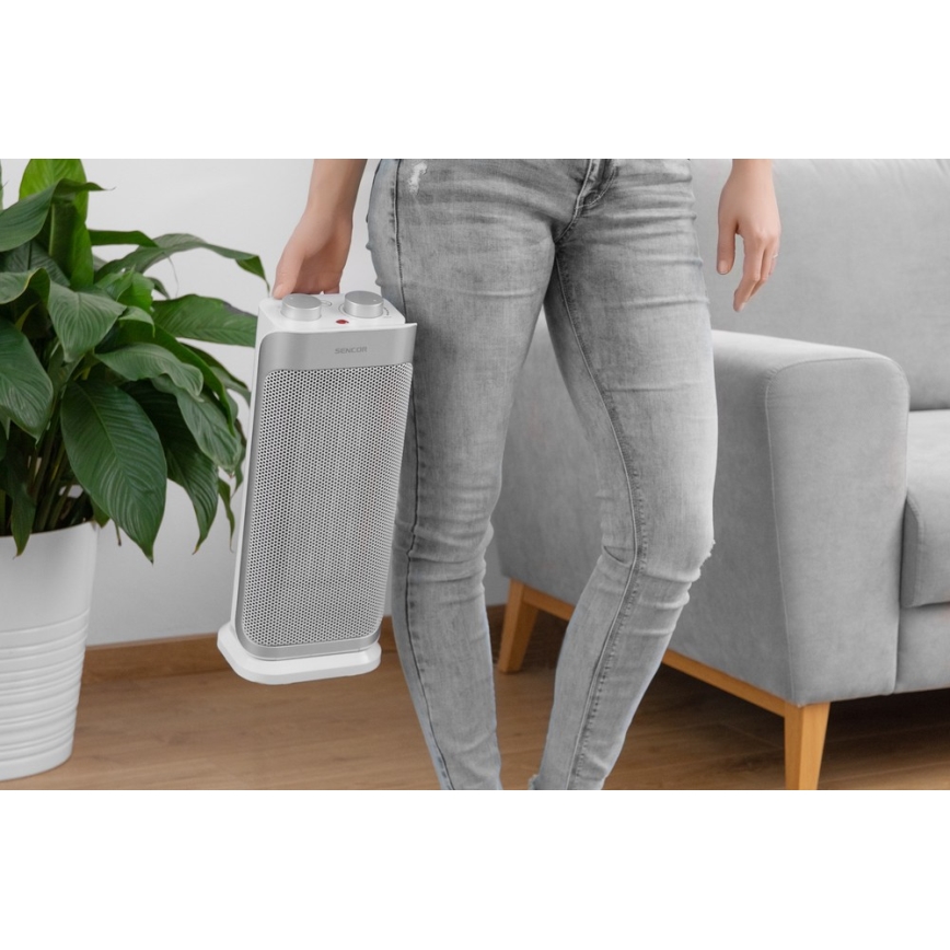 Sencor - Ceramisk fläkt med värmefunktion och termostat 1000/2000W/230V