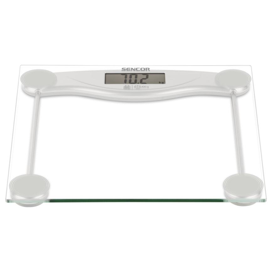 Sencor - Digital personvåg med LCD-skärm 1xCR2032