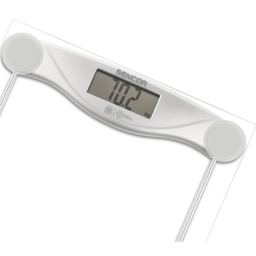 Sencor - Digital personvåg med LCD-skärm 1xCR2032