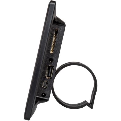 Sencor - Digital photo ram med en högtalare 230V svart + fjärrkontroll