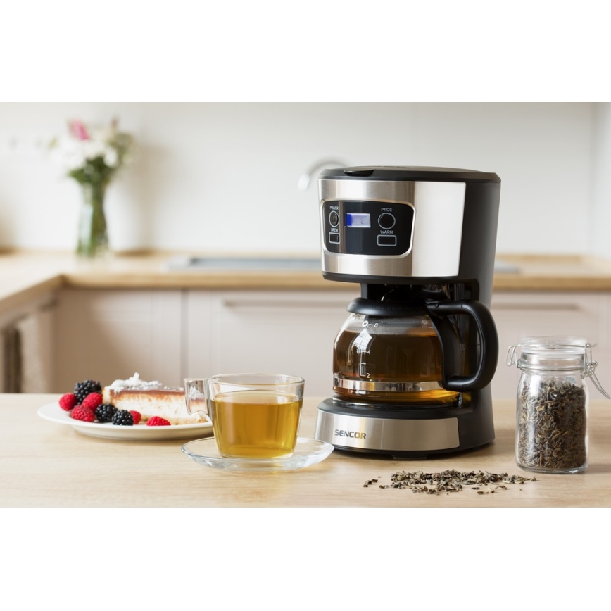 Sencor - Droppbryggare med LCD-display 700W/230V