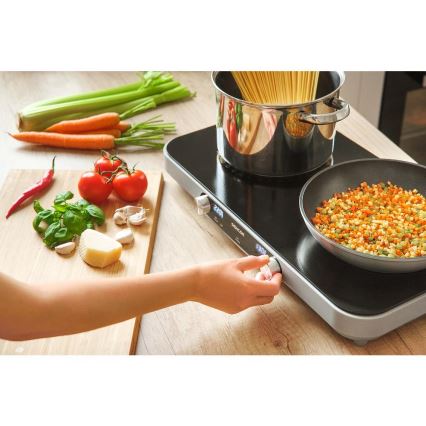 Sencor - Tvåplattors glaskeramisk spis med LCD-display 3500W/230V