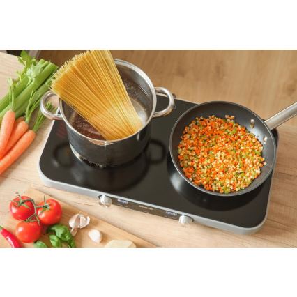 Sencor - Tvåplattors glaskeramisk spis med LCD-display 3500W/230V