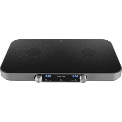 Sencor - Tvåplattors glaskeramisk spis med LCD-display 3500W/230V
