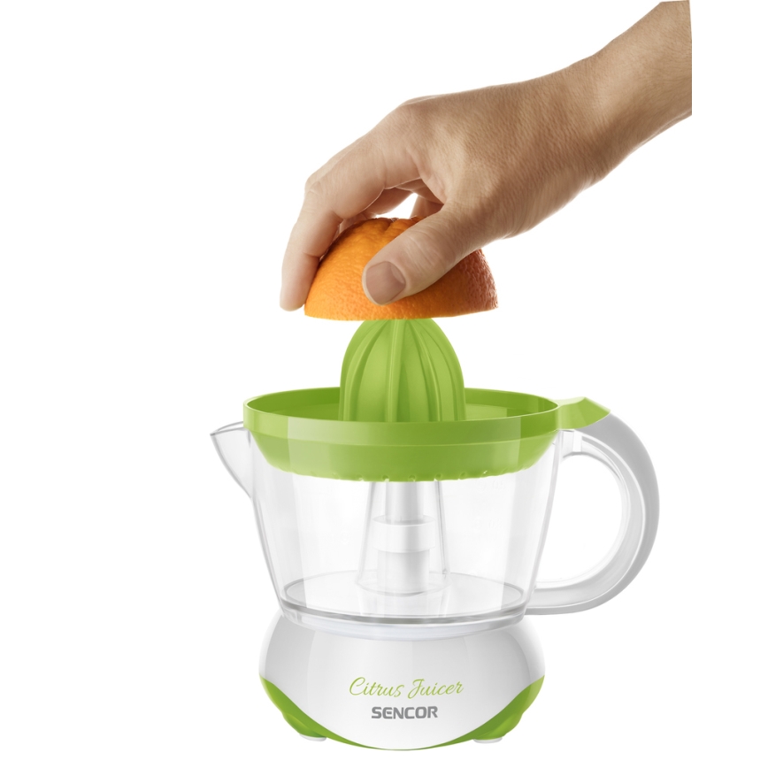 Sencor - Elektrisk citruspress 0,7 l 40W/230V vit /grön
