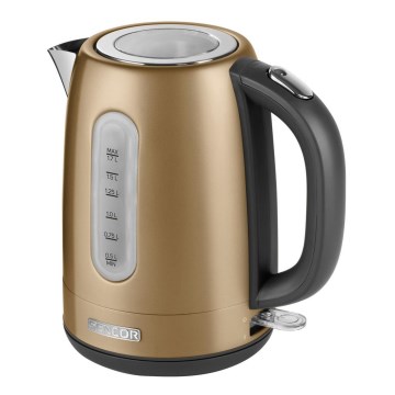 Sencor - Elektrisk vattenkokare 1,7 l, 2150 W/230 V, guld