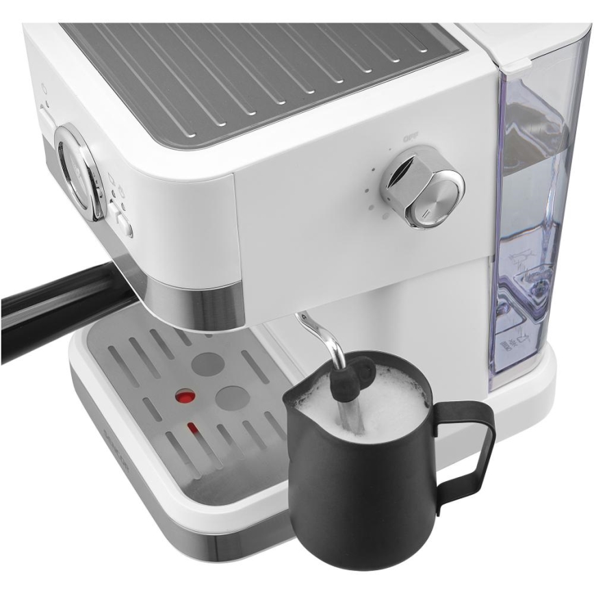 Sencor - Espressomaskin med spak 1050W/230V vit/matt krom