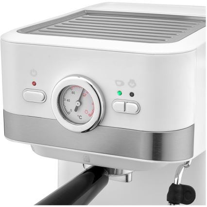 Sencor - Espressomaskin med spak 1050W/230V vit/matt krom